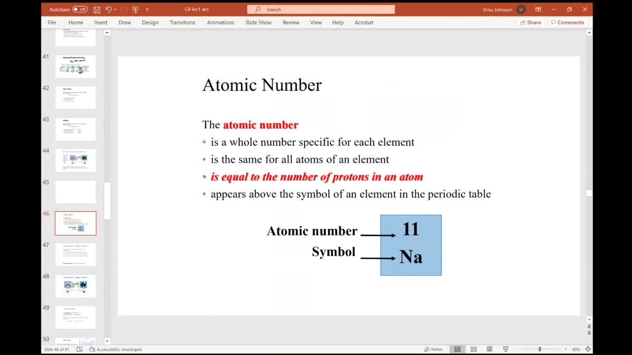 Chapter 4: Atomic number and Mass number | Lumina Media Player